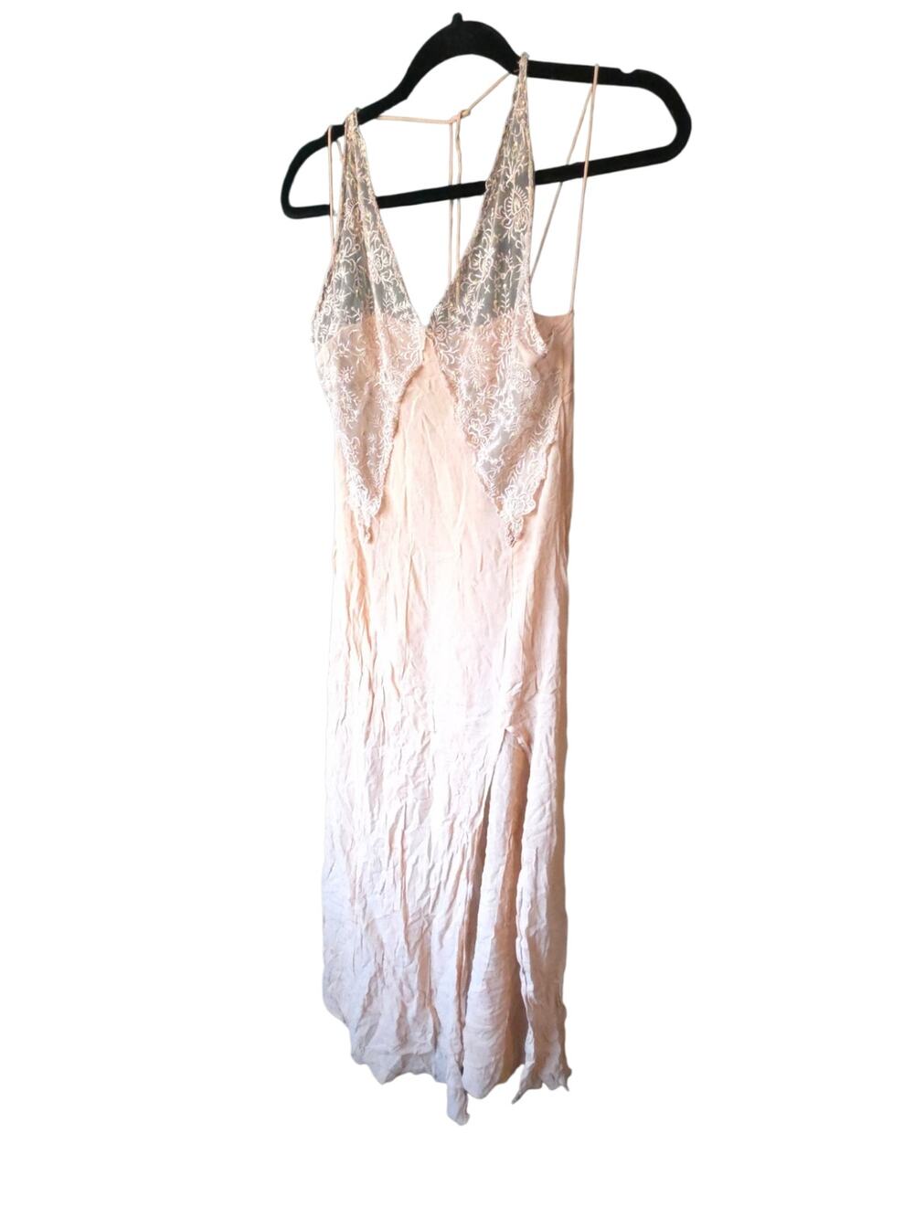 Intimately Free People Midnight Magic Maxi Slip Dress Pink Lace